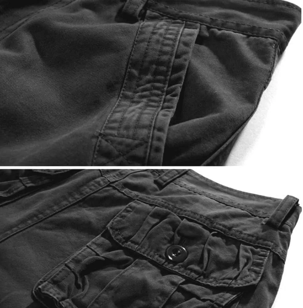 Men's Cargo Shorts Relaxed Fit, Cotton Twill Work Shorts, Outdoor Lightweight Casual Shorts for Men with Pockets