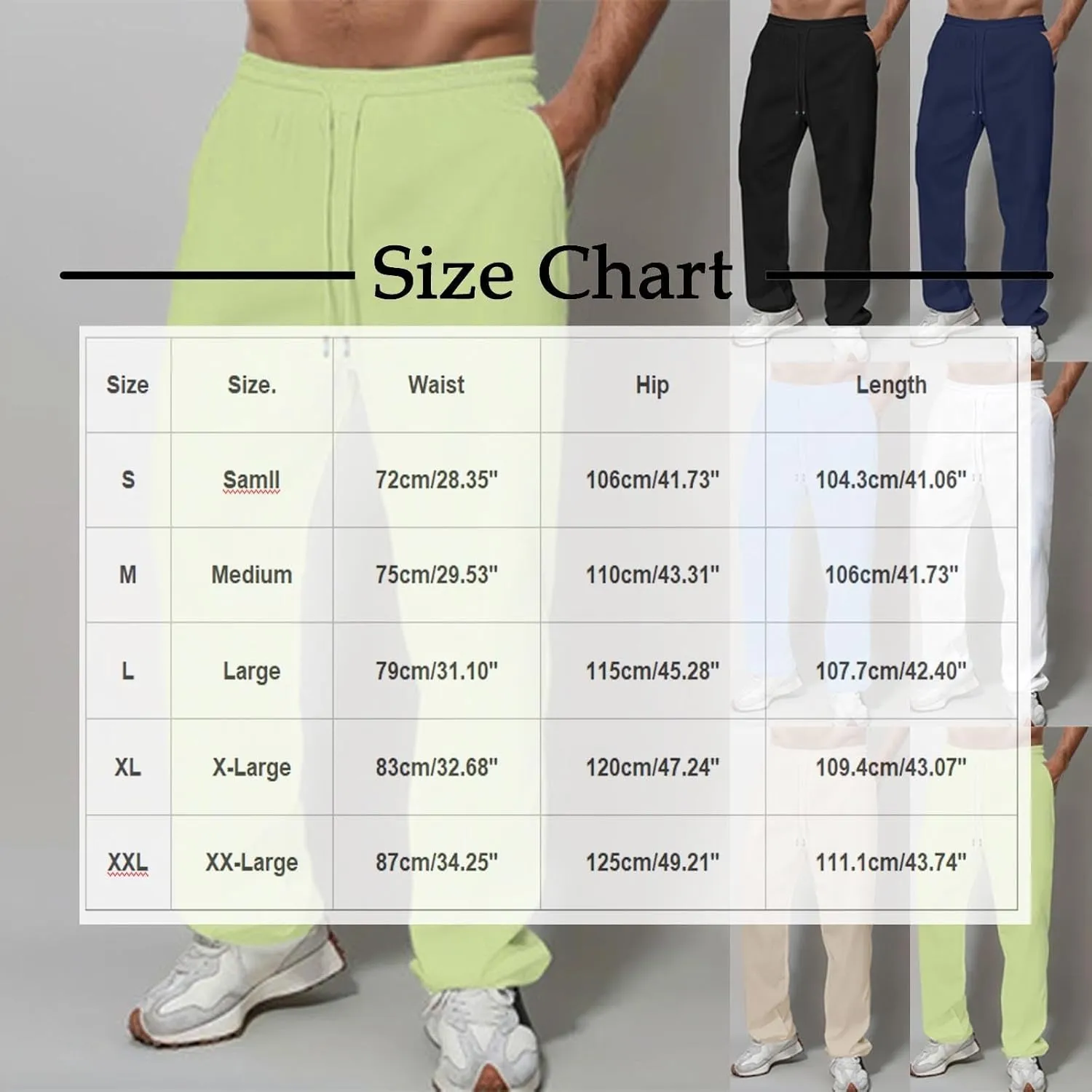 Men's Casual Pants Loose Elastic Drawstring Waist Straight Leg Lounge Trousers Lightweight Summer Beach Long Pants