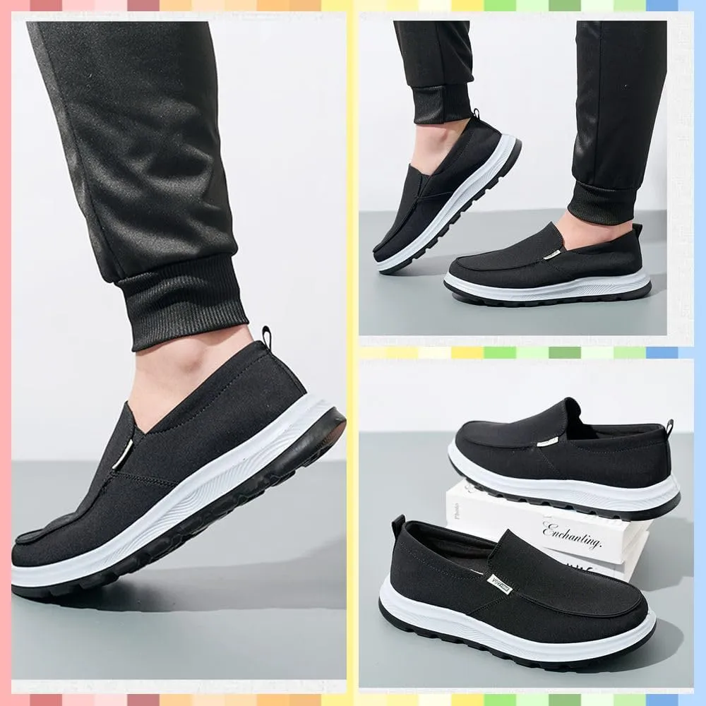 Men's Casual Slip-On Loafers | Lightweight & Breathable Walking Shoes for Home, Travel & Driving | Comfortable Non-Slip Sole