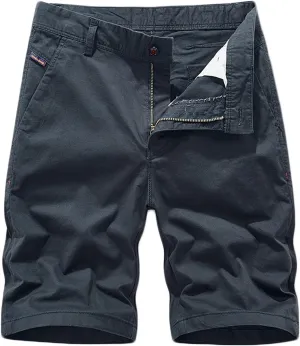 Mens Chino Shorts Realxed Fit Flat Front Casual Golf Shorts Lightweight Summer Outdoor Cargo Shorts Short Pants