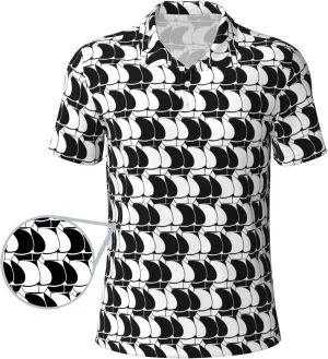 Men's Funny Golf Shirts Hawaiian Golf Polo Shirts Performance Moisture Wicking Quick Dry Athletic Short Sleeve Shirts