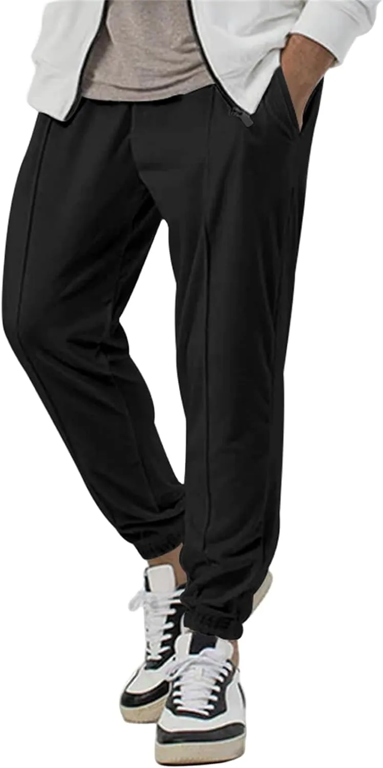 Men's Outdoor Pants Elastic Waist Water-Resistant Quick-Dry for Hiking Golf High Waisted Modal Joggers for Running