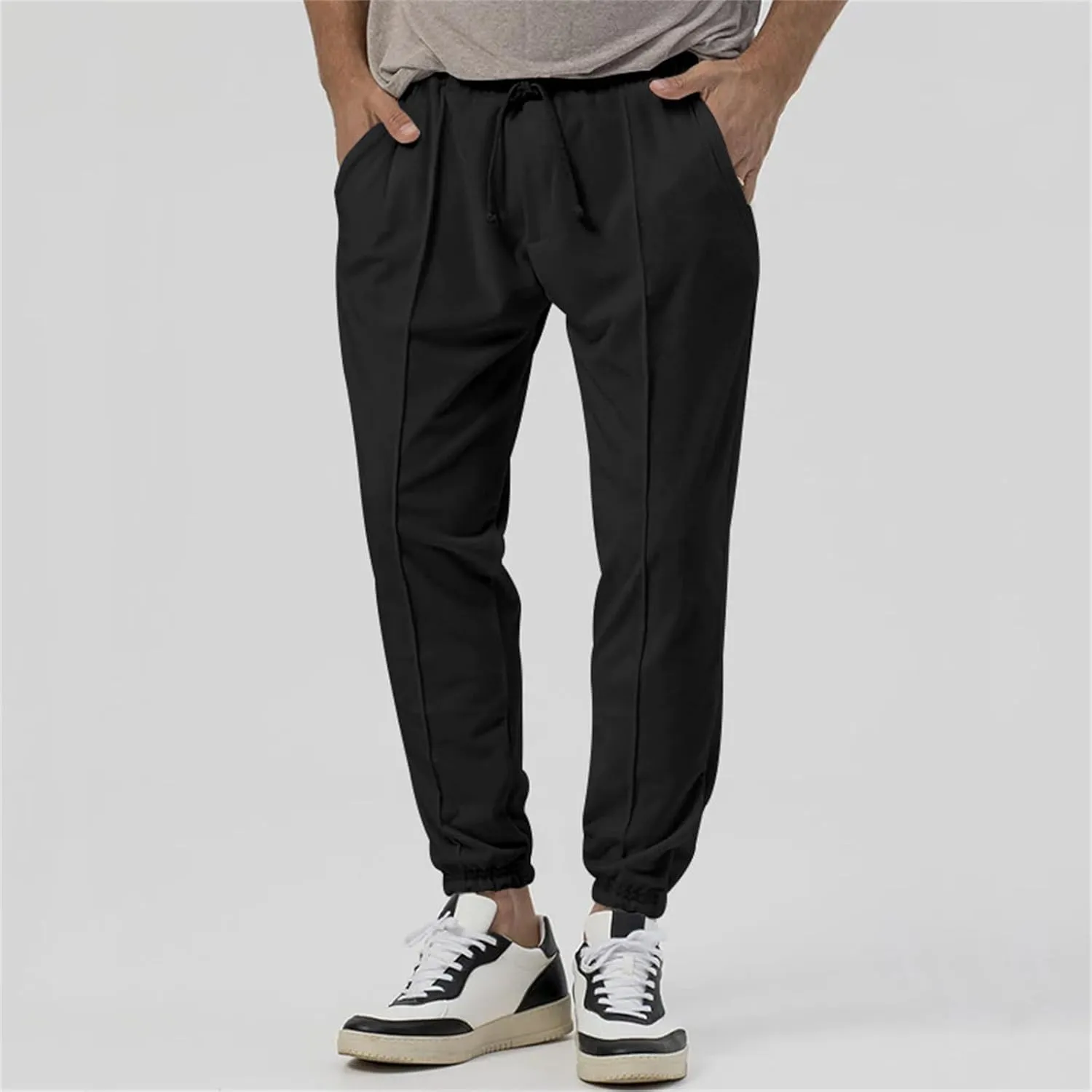 Men's Outdoor Pants Elastic Waist Water-Resistant Quick-Dry for Hiking Golf High Waisted Modal Joggers for Running