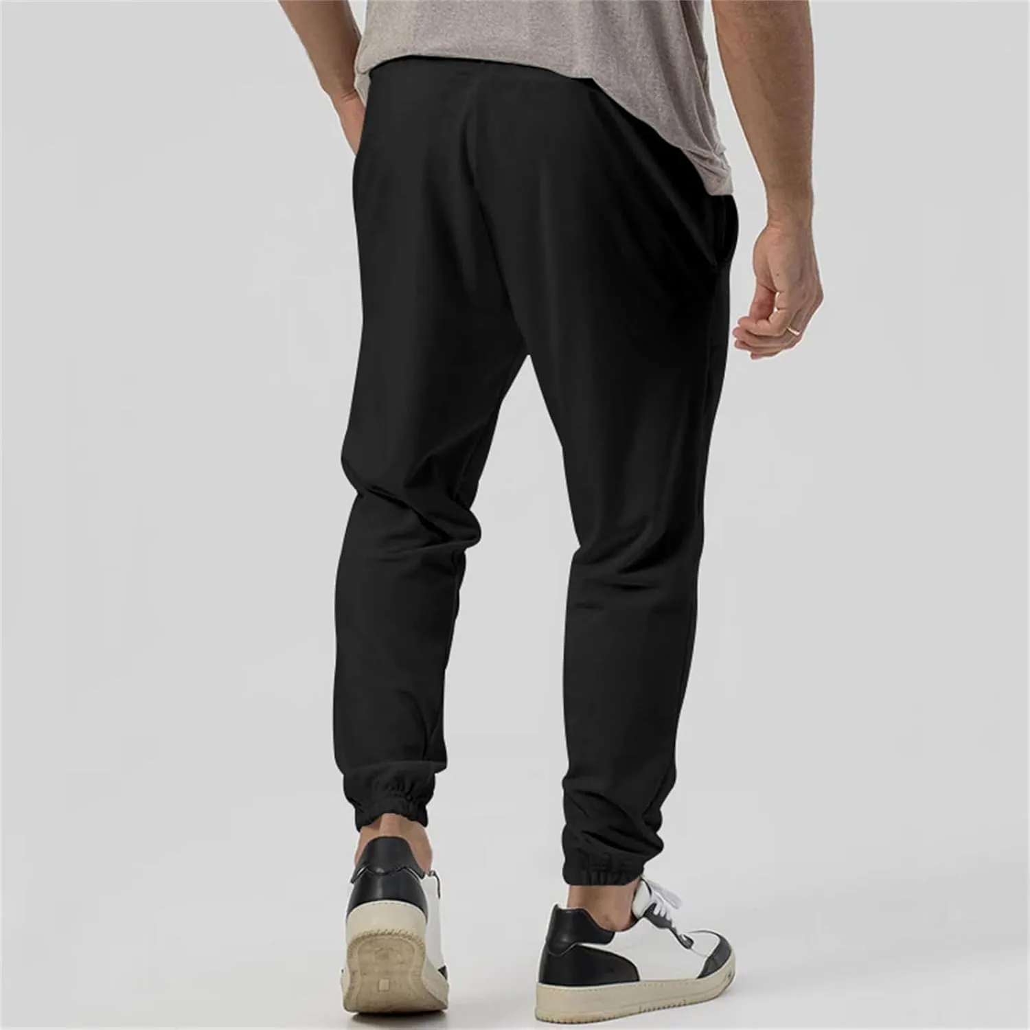 Men's Outdoor Pants Elastic Waist Water-Resistant Quick-Dry for Hiking Golf High Waisted Modal Joggers for Running