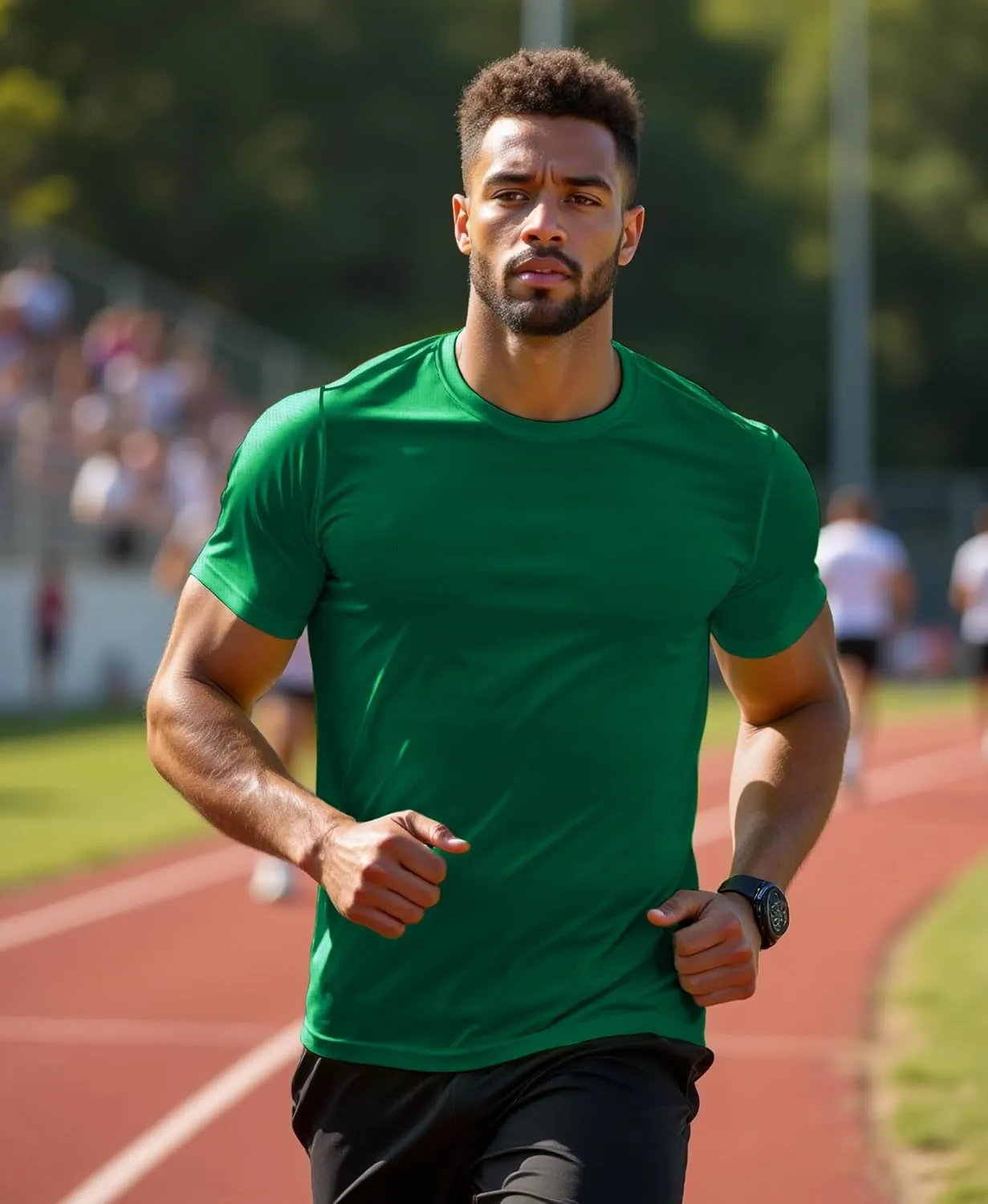 Mens Running Shirt Quick Dry Fit Short Sleeve Performance T-Shirt Moisture Wicking Ourdoor Active Wear Reflective