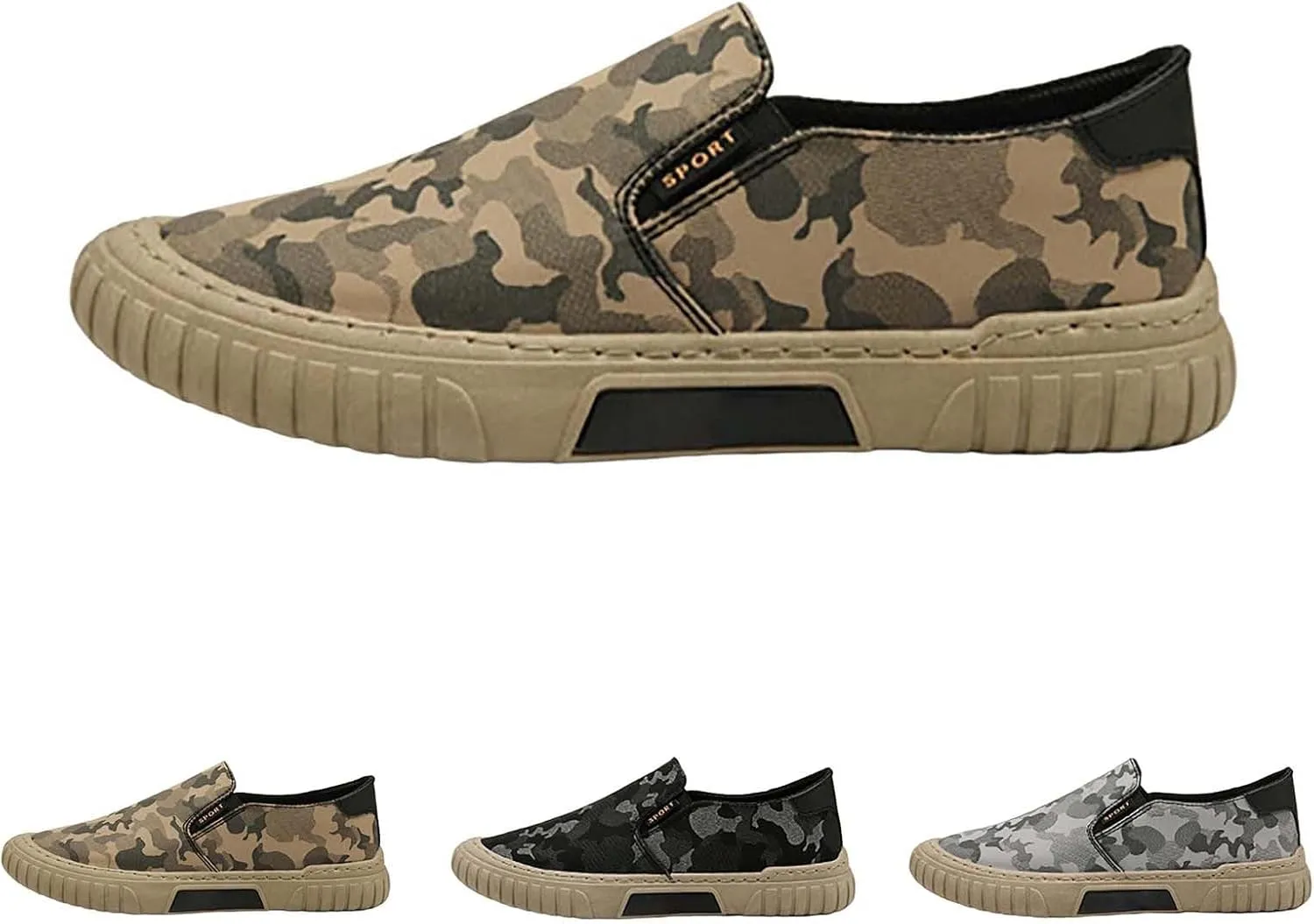 Men's Single Foot Stirrup Sneakers Canvas Comfortable Breathable Casual Skateboarding Summer Fashion Shoes