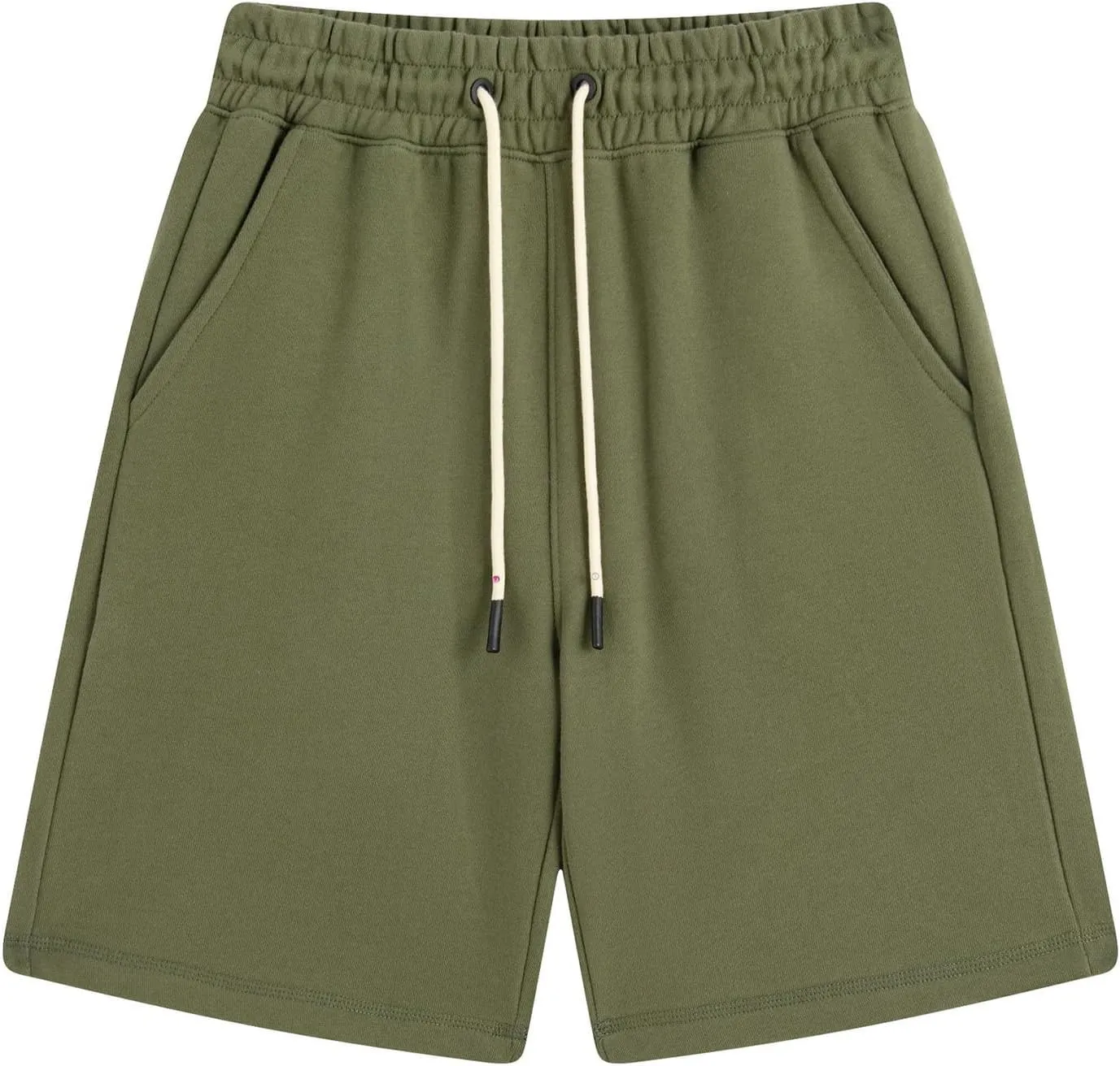 Mens Sweat Shorts with Pockets Drawstring Athletic Gym Shorts Cotton Workout Running Shorts