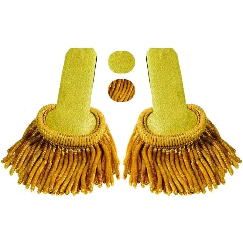 Military Uniform Bullion Fringed Epaulette Pair