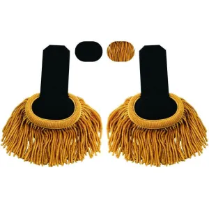 Military Uniform Epaulette Pair with Golden Bullion
