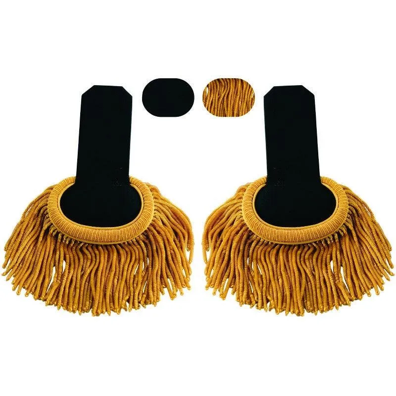 Military Uniform Epaulette Pair with Golden Bullion