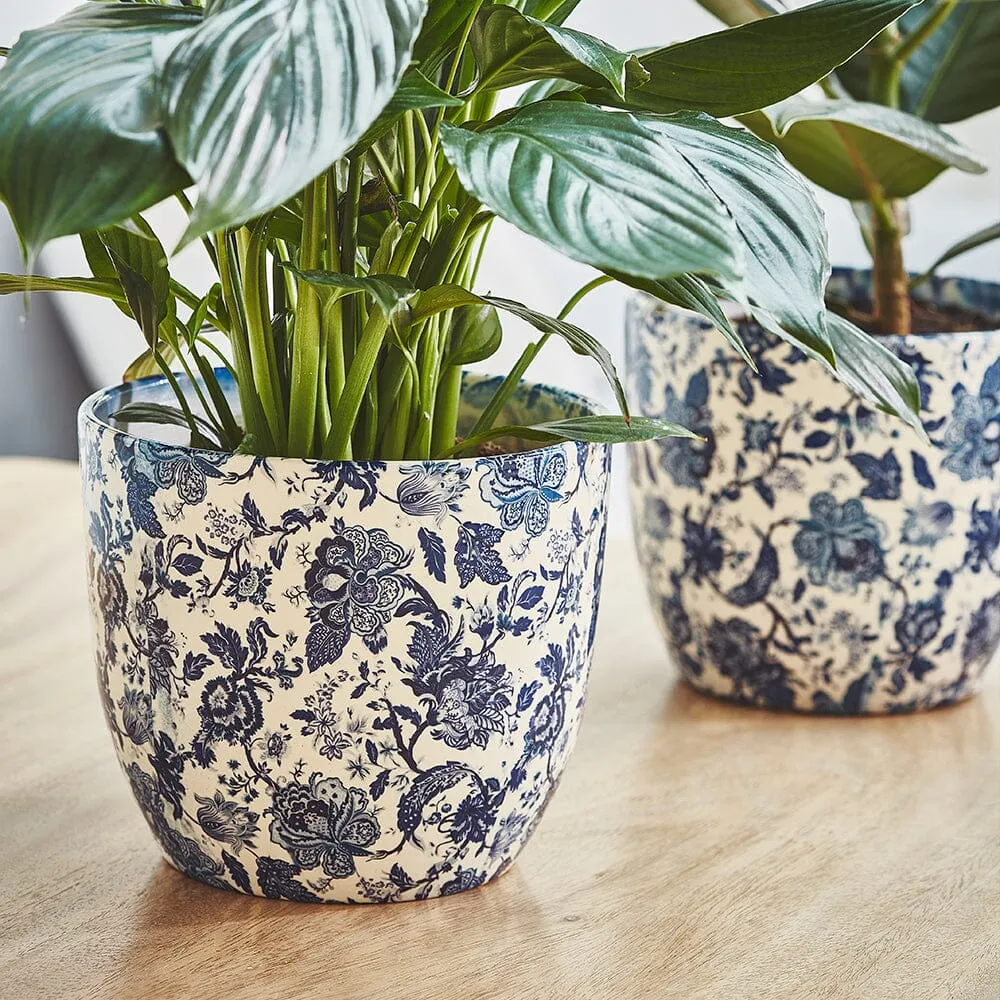 Monza Vintage Blue Indoor Ceramic 16cm Pot