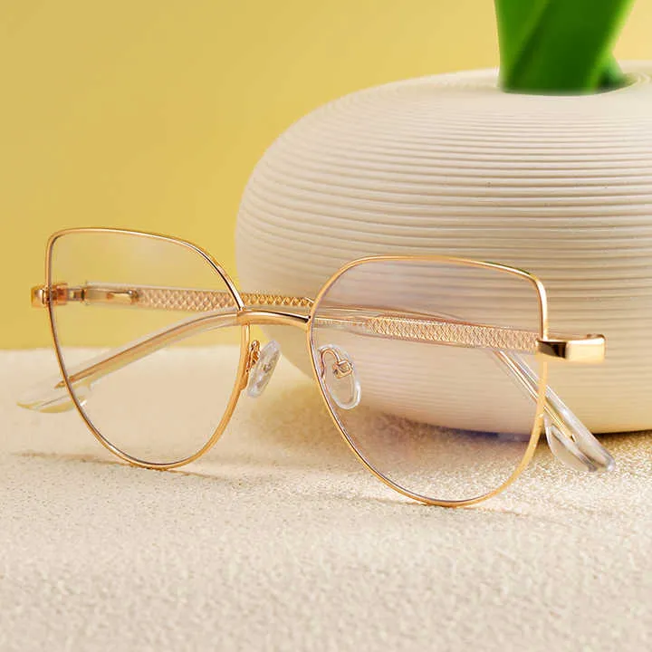 Ms 82036 New Metal Frame Cat Eye-نظارات شمسية نسائية