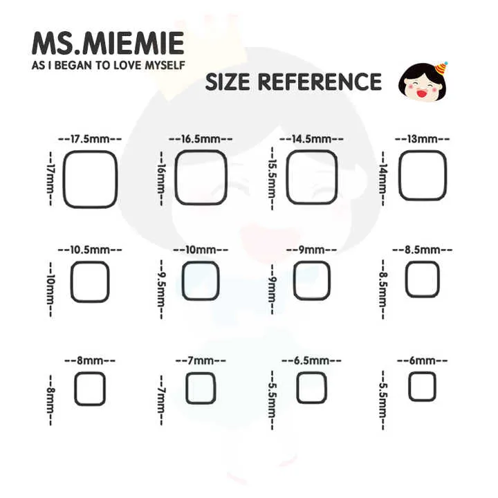 Ms.Miemie 24pcs/set Translucent Jelly-مجموعة أظافر صناعية