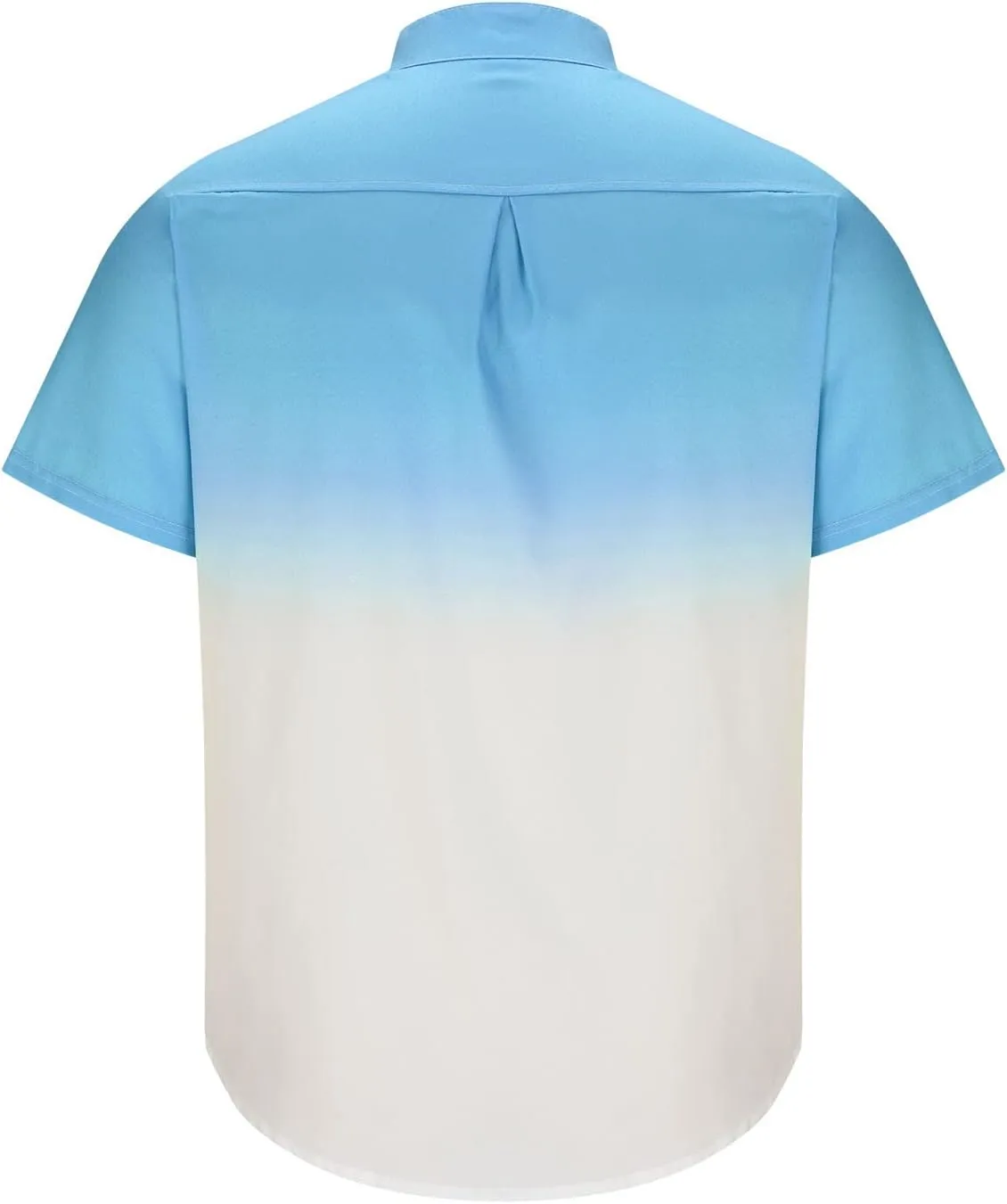Muscularfit Summer T Shirts for Men Casual Stylish Short Sleeve Gradient Color Henley Shirt Regular-Fit Cotton Linen Shirts
