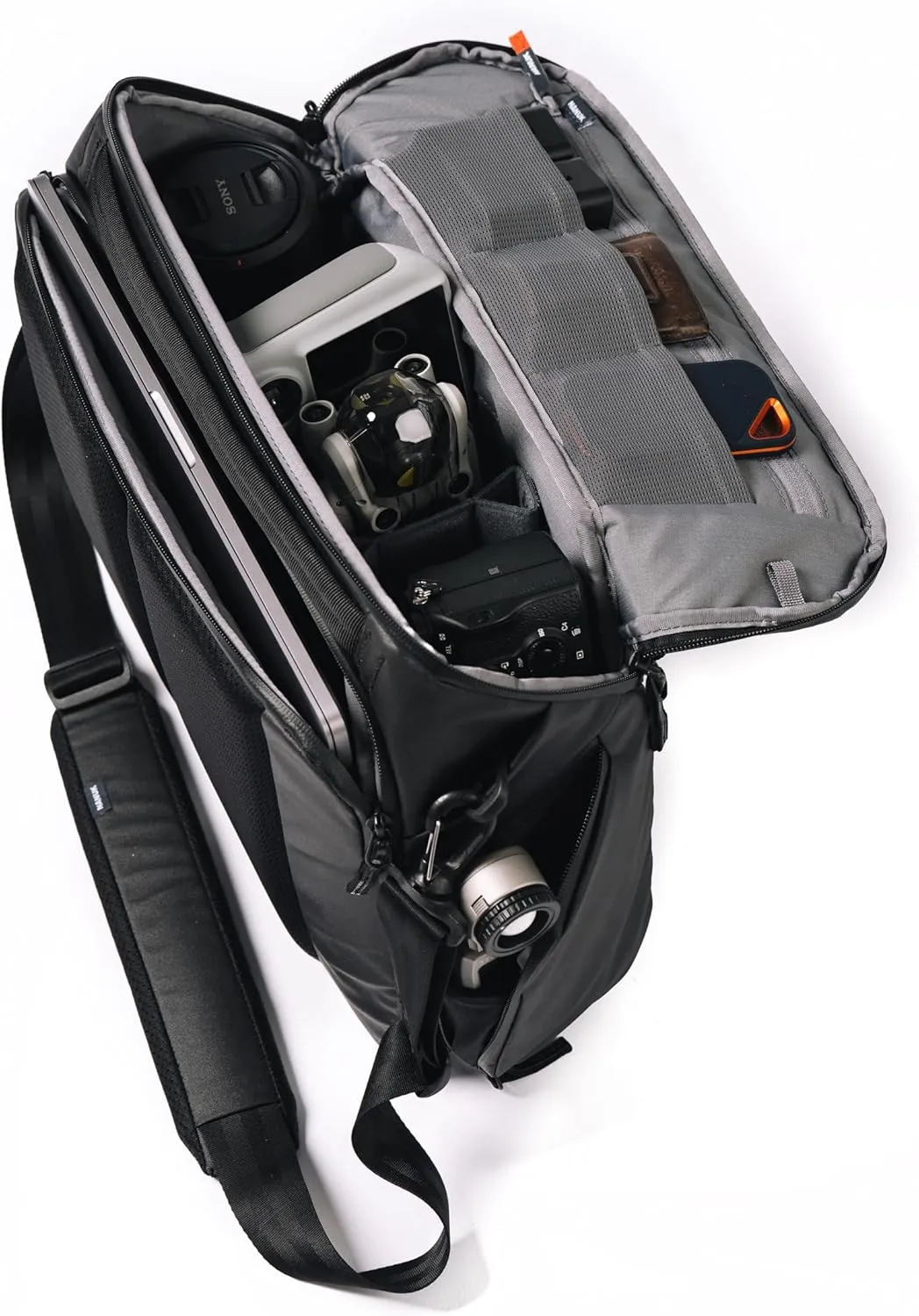 NANUK N-PVD 15L Camera Messenger Bag for DSLR/Mirrorless/Video and Drones w/16 Padded Laptop Pocket