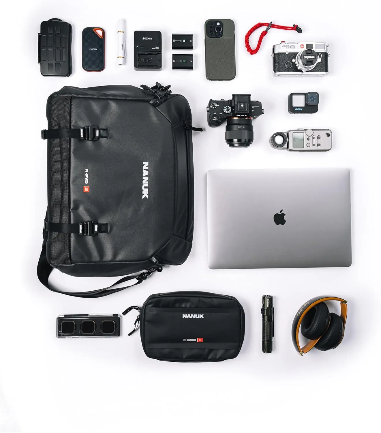 NANUK N-PVD 15L Camera Messenger Bag for DSLR/Mirrorless/Video and Drones w/16 Padded Laptop Pocket