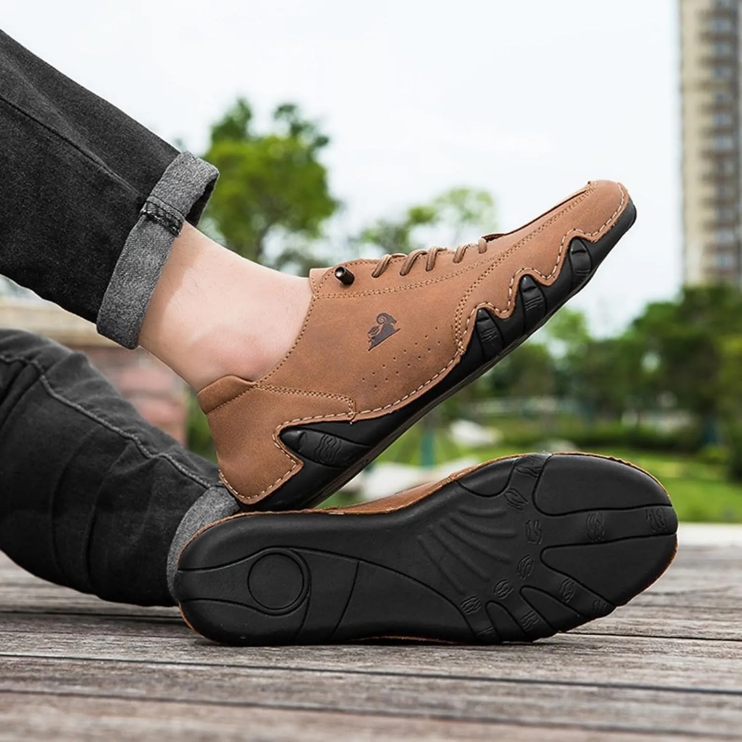 Nevova Shoes for Men Women Barefoot Shoes Suede Desert Boots Driving Beck Shoe, Comfort Handmade Slip On Leather Chukka Walking Hiking Boots Hike Grounded Unisex