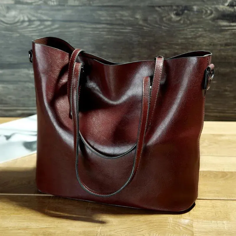 NICOLE | Vintage Faux Leather Shoulder Bag