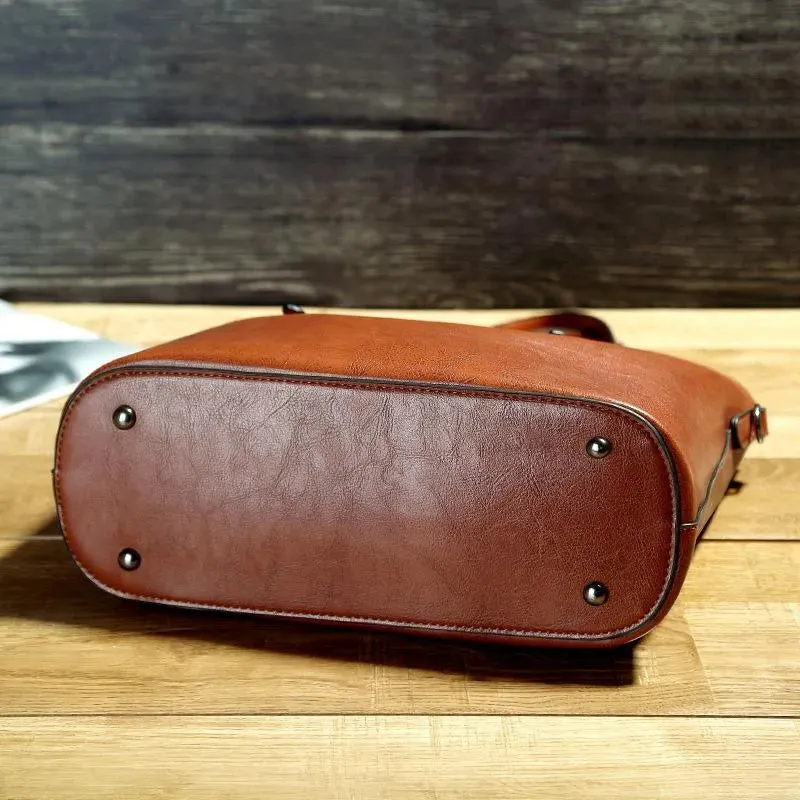 NICOLE | Vintage Faux Leather Shoulder Bag