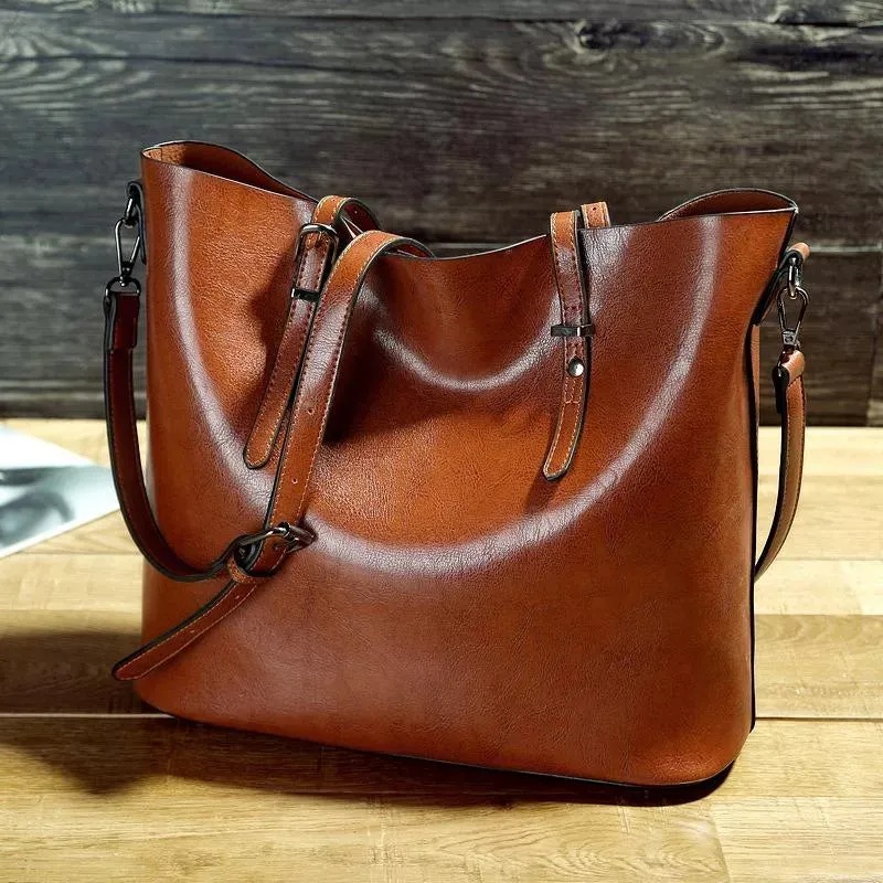 NICOLE | Vintage Faux Leather Shoulder Bag