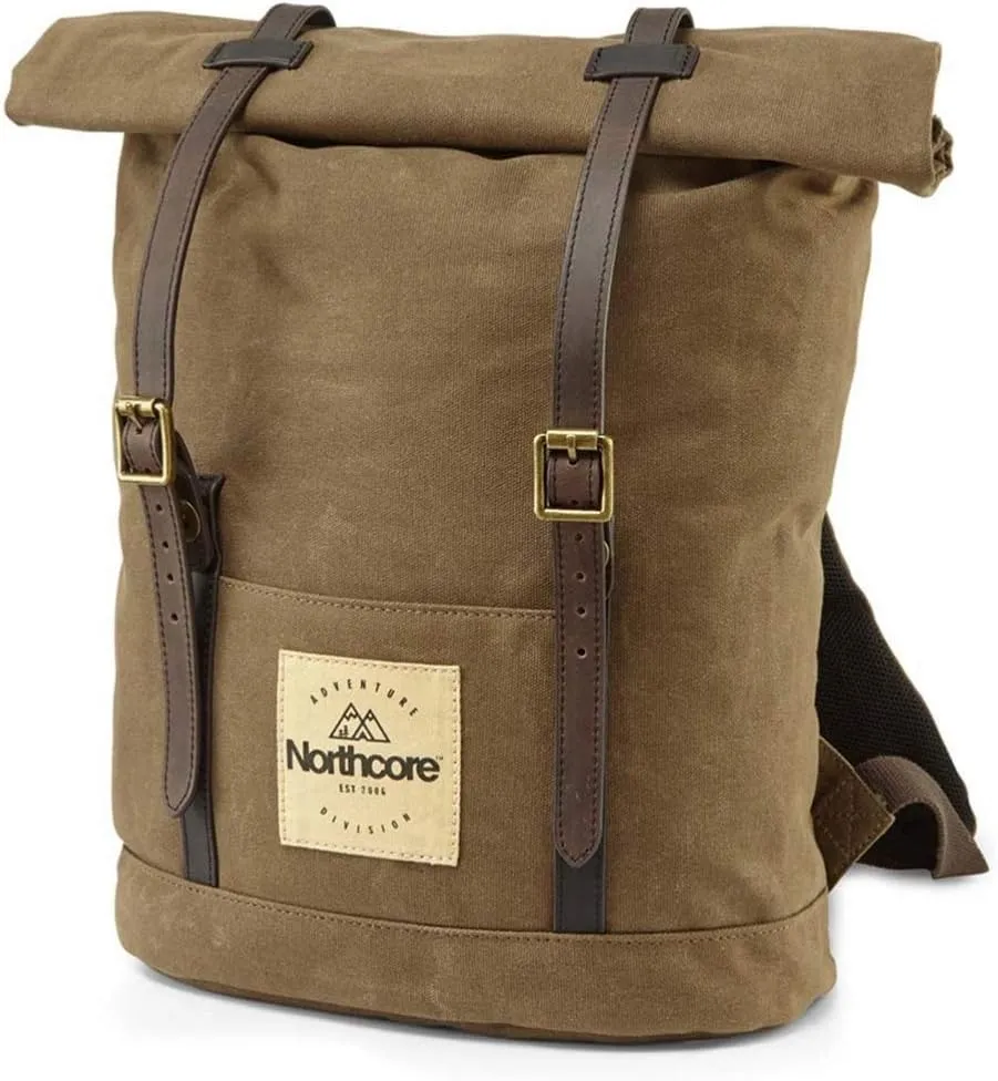 Northcore Waxed Canvas Back Pack - Chocolate