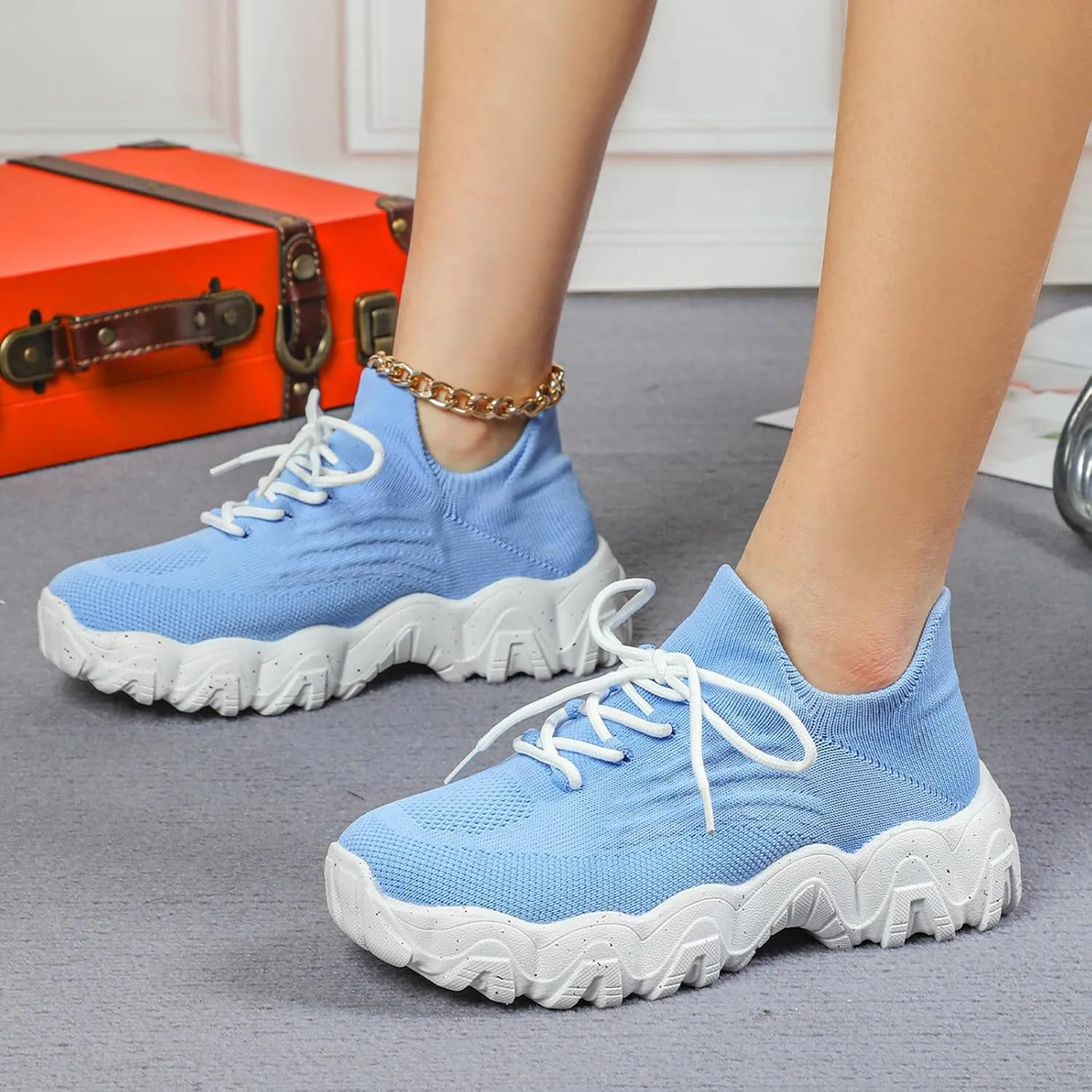 Ortho Pro Shoes for Women, Lace-up Low Top Slip on Women Sneakers, Women's Fashion Non Slip Sneakers Orthopedic Shoes