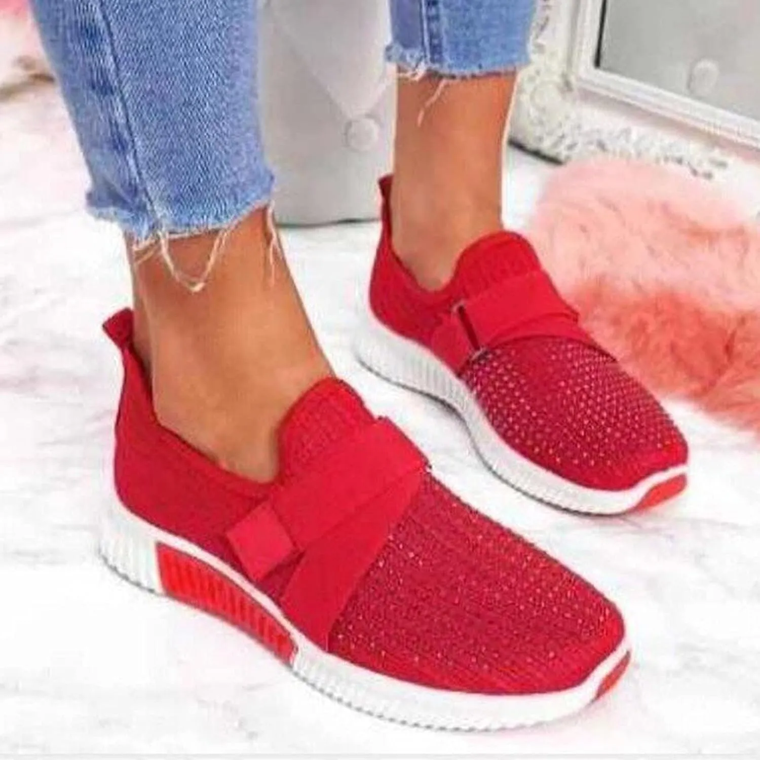 Orthopedic Slip On Shoes for Foot Pain Relief Womens Walking Sneakers with Arch Support Comfortable Casual Loafers Plantar Fasciitis Diabetic Feet