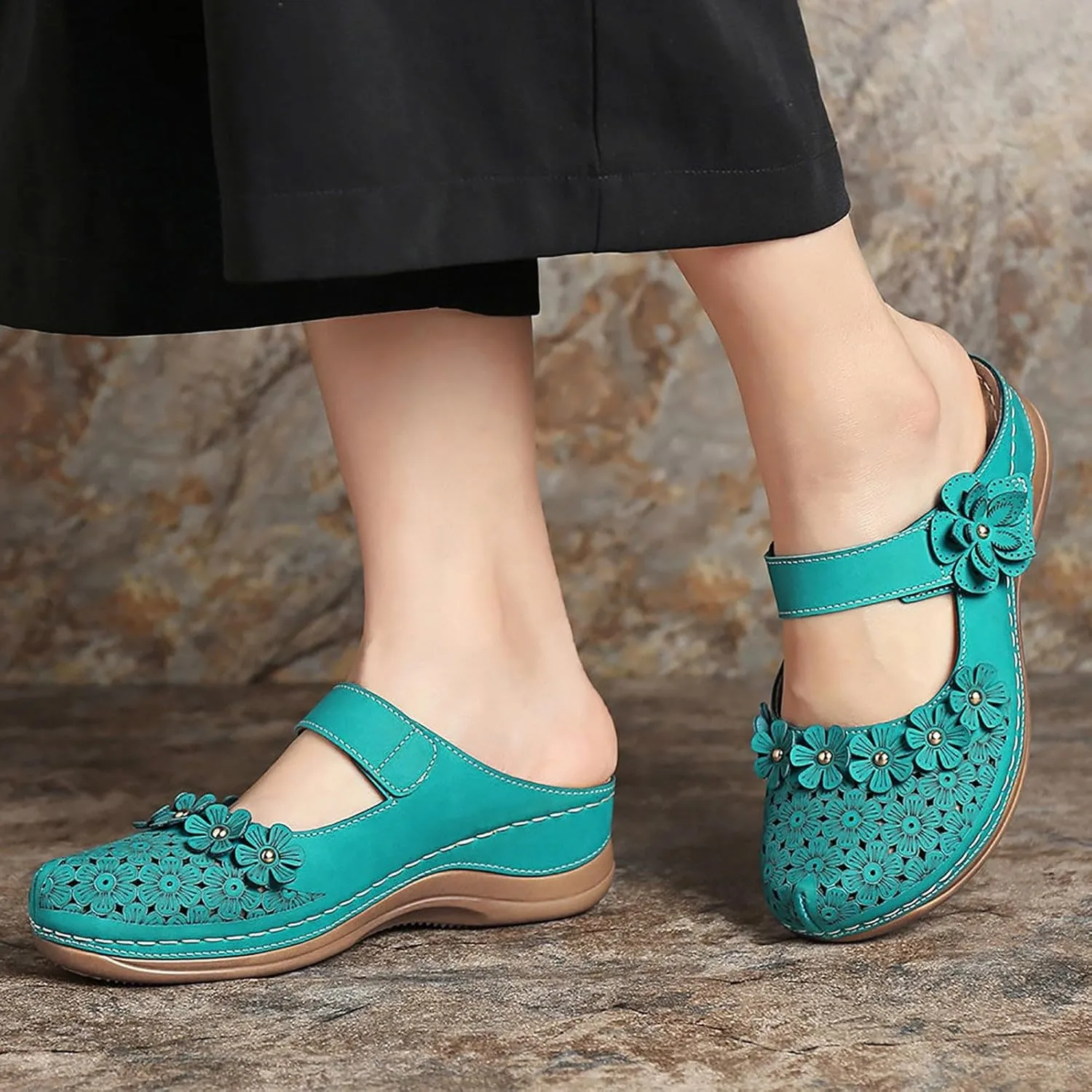 peqiut Casual Sandals Women Orthopedic Sandals for Women Arch Support Strap Shoes Comfortable Slip On Casual Sandals