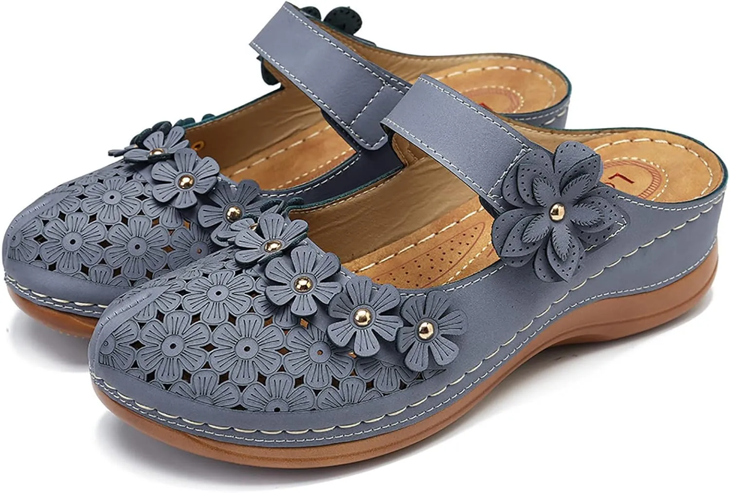peqiut Casual Sandals Women Orthopedic Sandals for Women Arch Support Strap Shoes Comfortable Slip On Casual Sandals