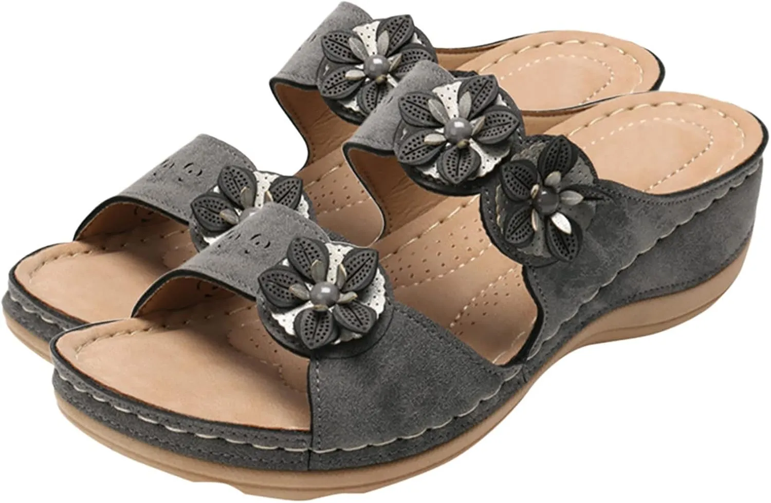 peqiut Platform Sandals Women Summer Comfortable Lightweight Breathable Orthopedic Sandals Women Dressy Womens Sandals 2024