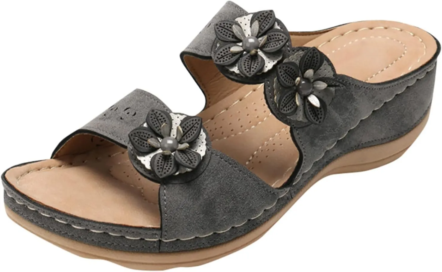 peqiut Platform Sandals Women Summer Comfortable Lightweight Breathable Orthopedic Sandals Women Dressy Womens Sandals 2024