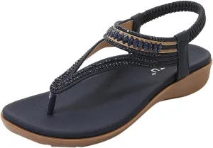 peqiut Sandals Women Ankle Strap Comfortable Orthopedic Casual Platform Womens Sandals Summer Beach Dressy Wedge Sandals