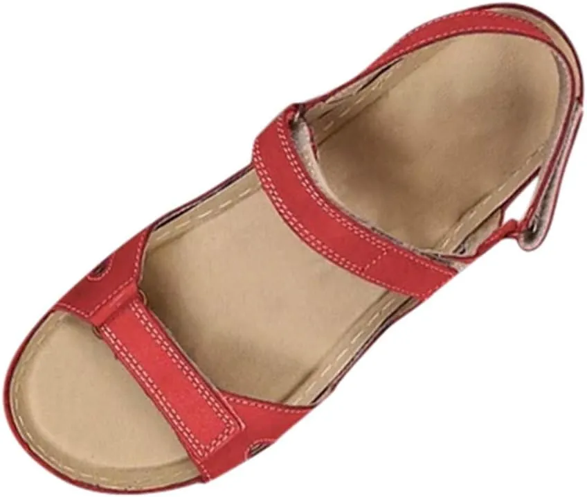 peqiut Sandals Women Arch Support Buckle Shoes Causal Beach Walking Sandals Women Lightweight Orthopedic Sandals for Women