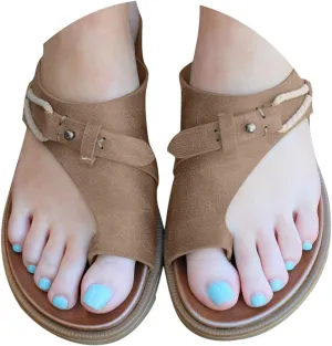 peqiut Sandals Women Retro Flip Flops Casual Orthopedic Sandals for Women Fashion Slides Womens Sandals Comfortable