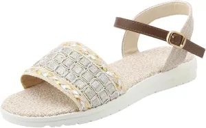 peqiut Sandals Womens Dressy Flat Platform Sandals Orthopedic Beach Boho Sandals Slippers Casual Summer Sandal for Women 11