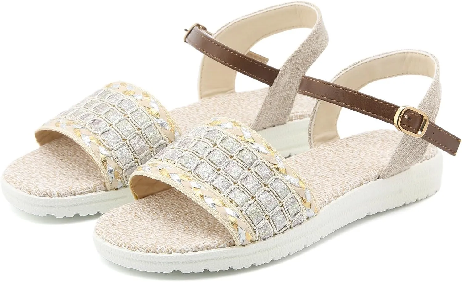 peqiut Sandals Womens Dressy Flat Platform Sandals Orthopedic Beach Boho Sandals Slippers Casual Summer Sandal for Women 11