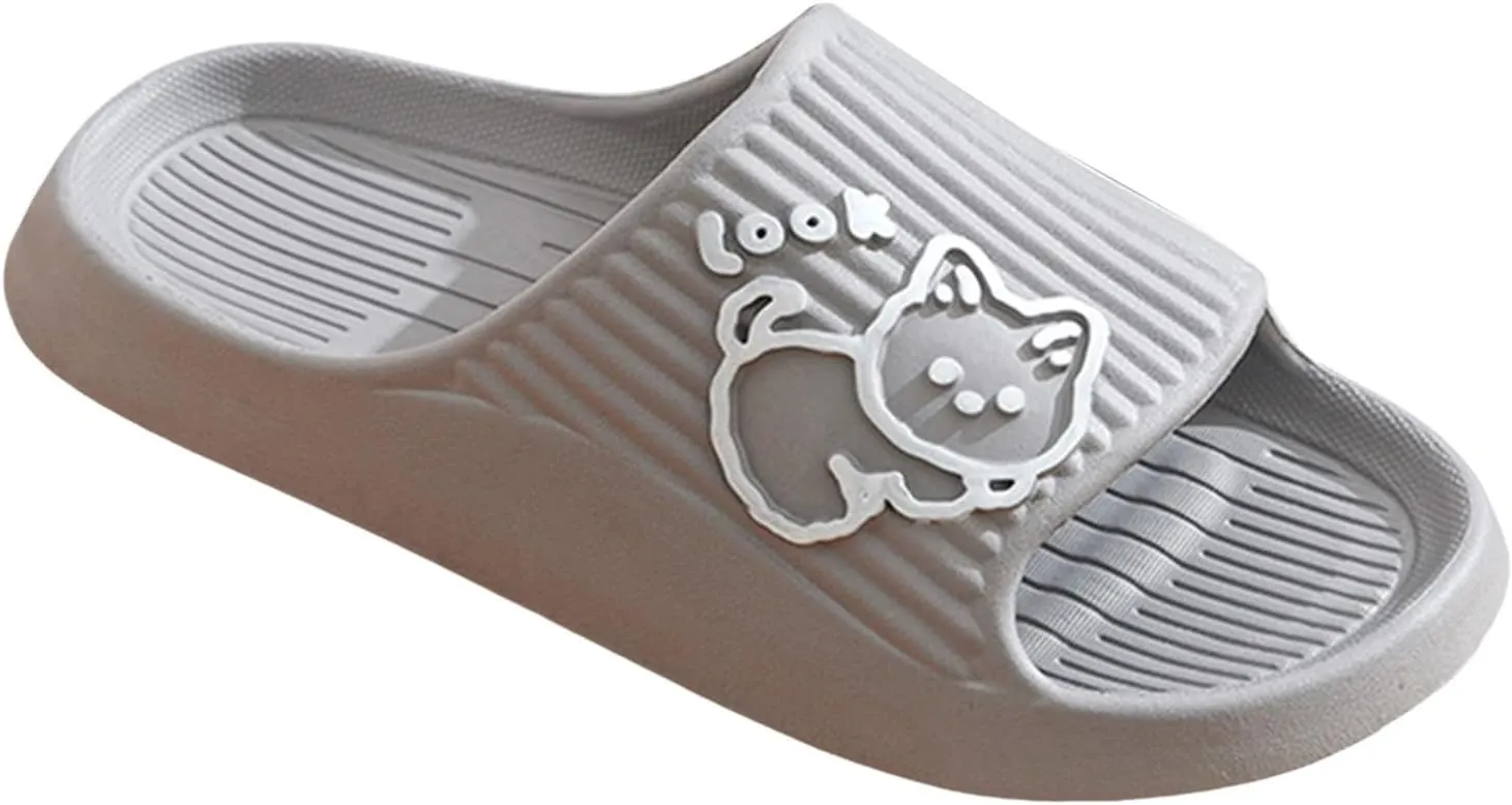 Pillow Slippers for Women and Men Shower Slides Non Slip Quick Drying Bathroom Ballerina Slippers Women