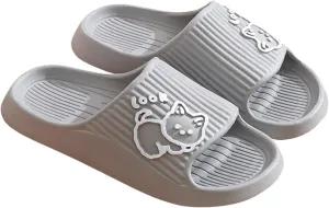 Pillow Slippers for Women and Men Shower Slides Non Slip Quick Drying Bathroom Ballerina Slippers Women
