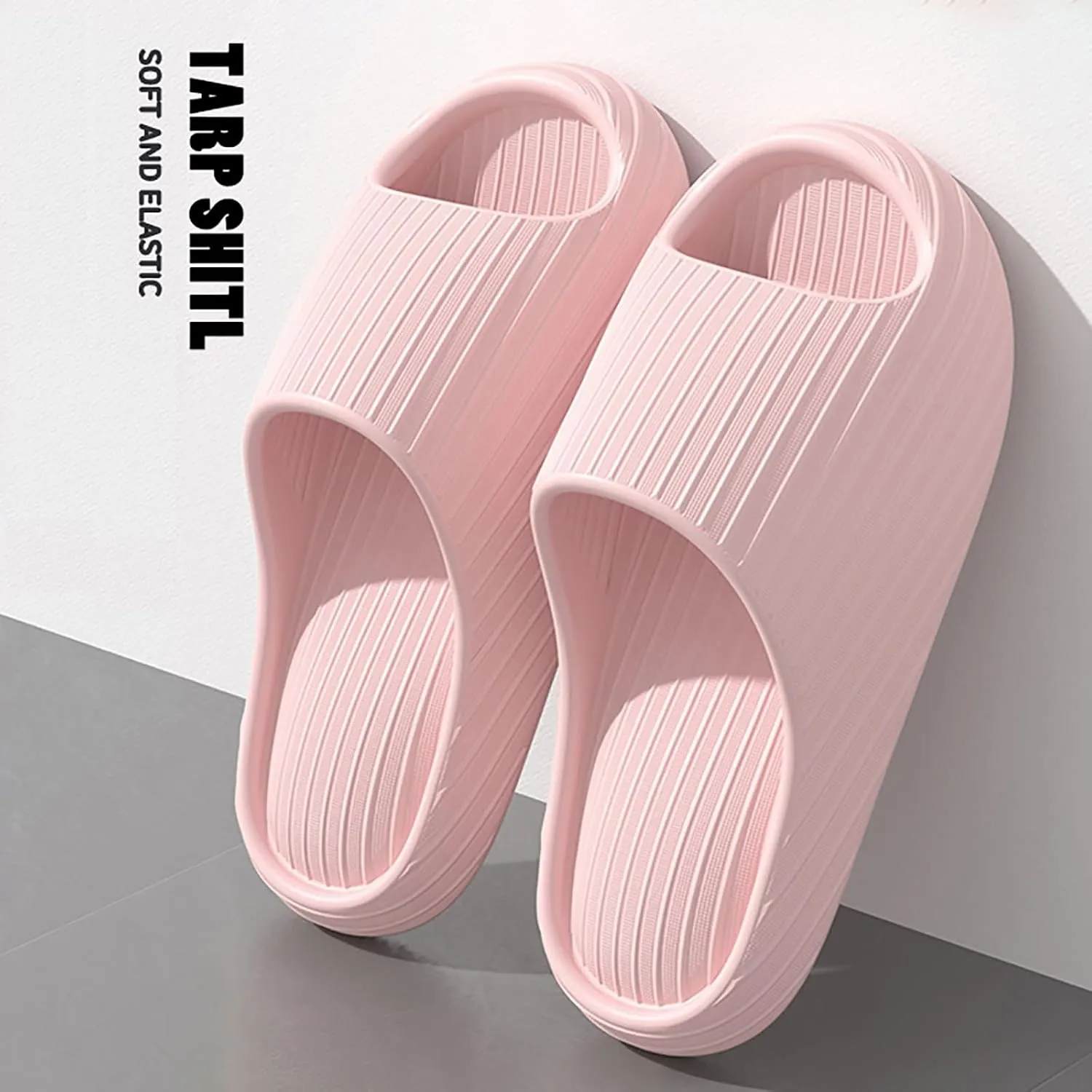Pillow Slippers for Women and Men Summer Shower Slides Non Slip Quick Drying Bathroom Sandals Thick Sole Mens Slides