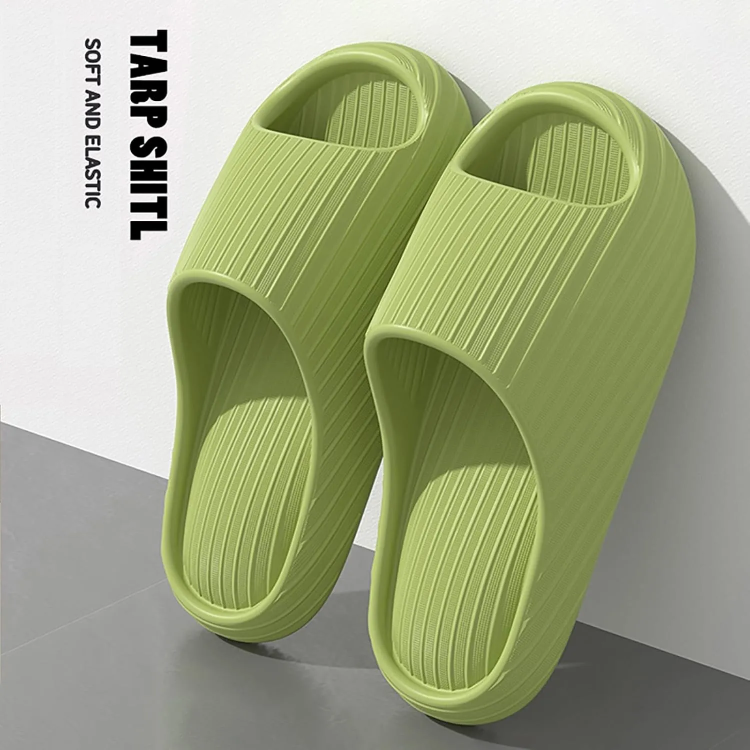 Pillow Slippers for Women and Men Summer Shower Slides Non Slip Quick Drying Bathroom Sandals Thick Sole Mens Slides