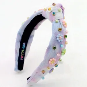 Poppyland Girls Head Band - Smiley Flower