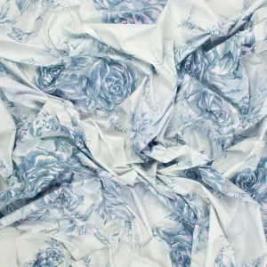 Printed Lining Design-34 Light Blue Florals