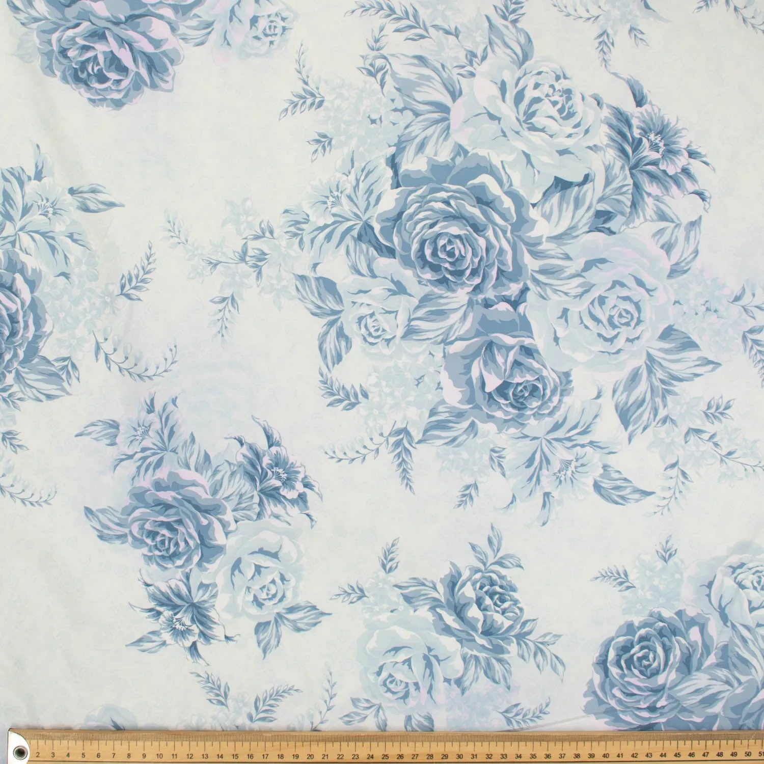 Printed Lining Design-34 Light Blue Florals