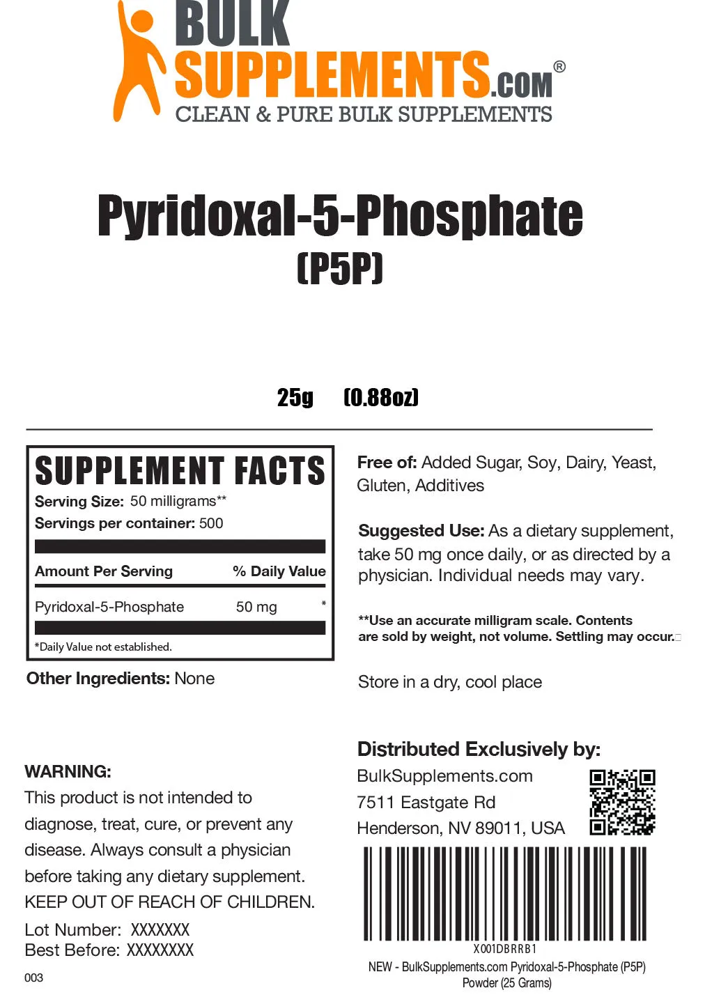 Pyridoxal-5-Phosphate (P5P) Powder
