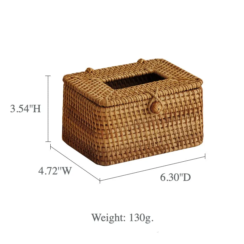 Rattan Tissue Box Cover
