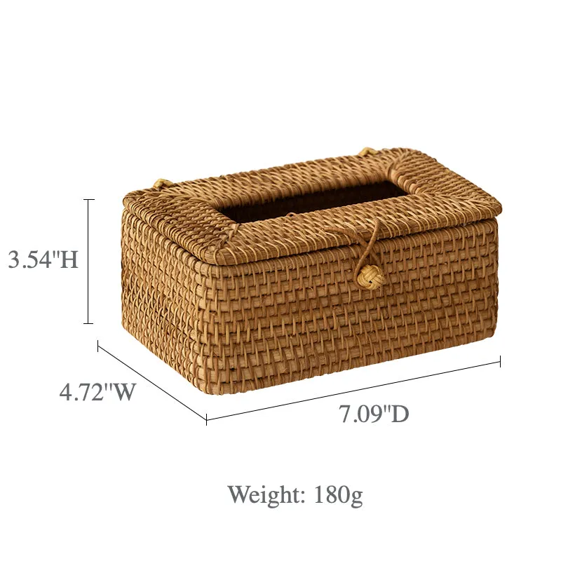Rattan Tissue Box Cover