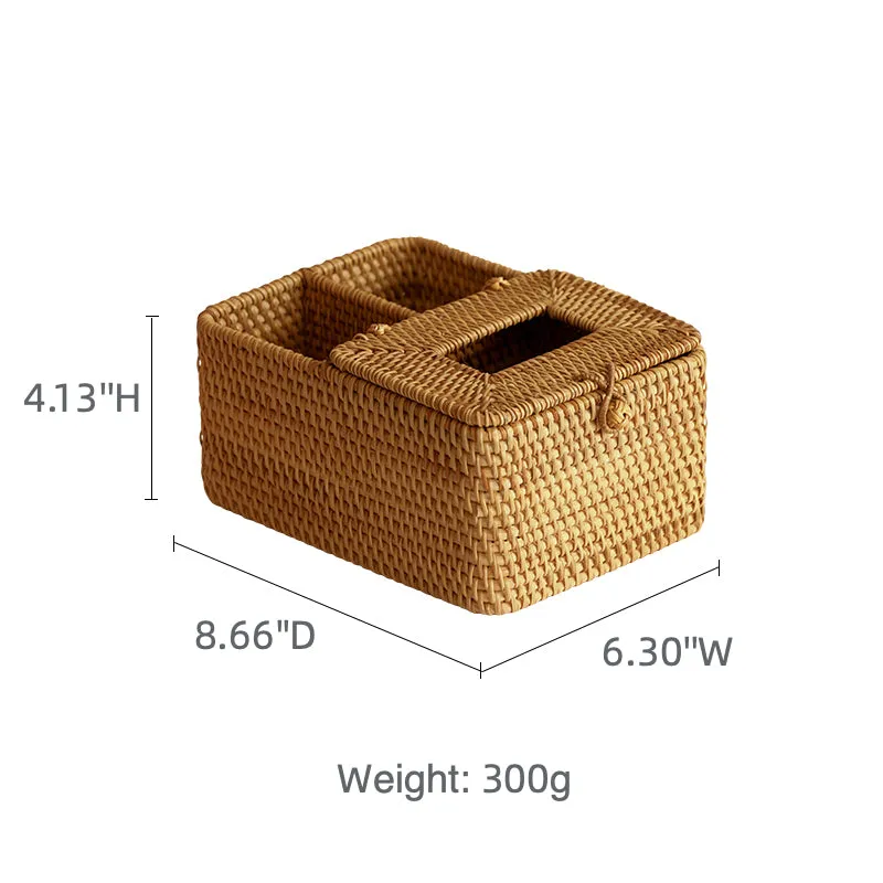 Rattan Tissue Box Cover