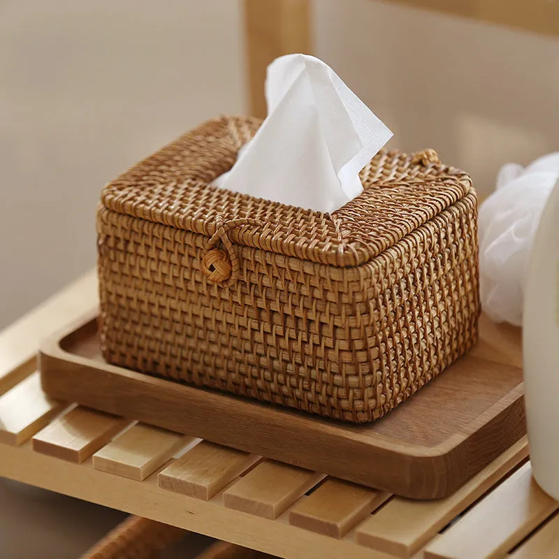 Rattan Tissue Box Cover