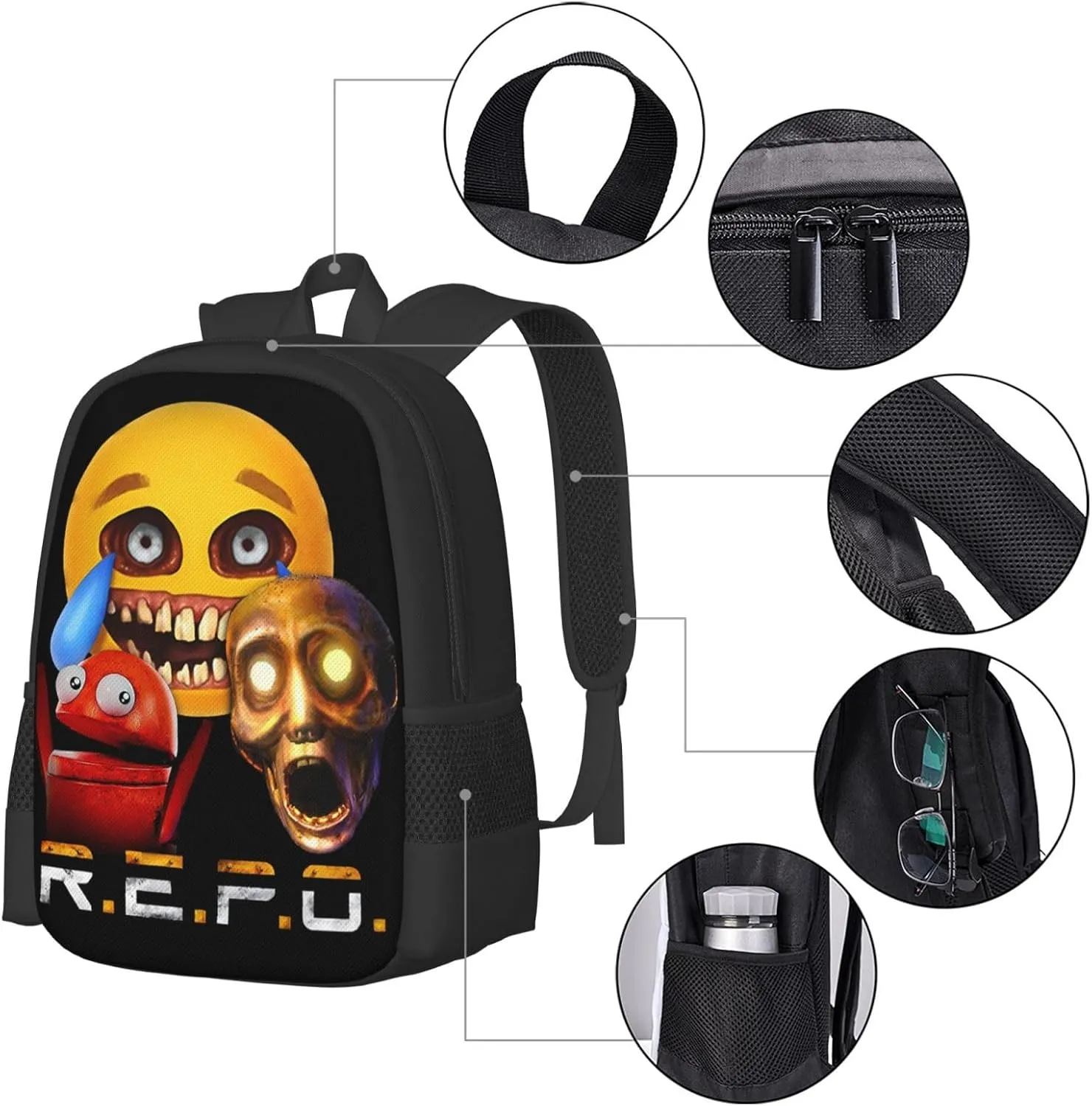 Repo Robot Game Backpack Lightweight Large Capacity Laptop Backpack For Unisex