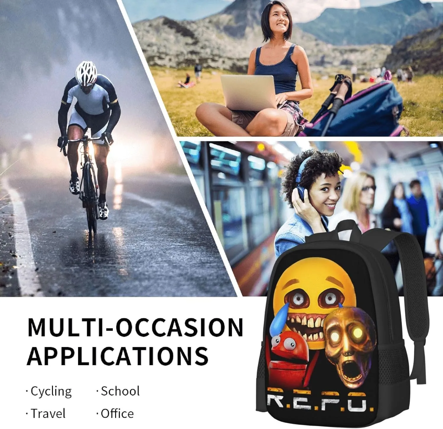 Repo Robot Game Backpack Lightweight Large Capacity Laptop Backpack For Unisex